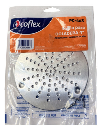 Coflex Rejilla Universal Acero Inoxidable 4''