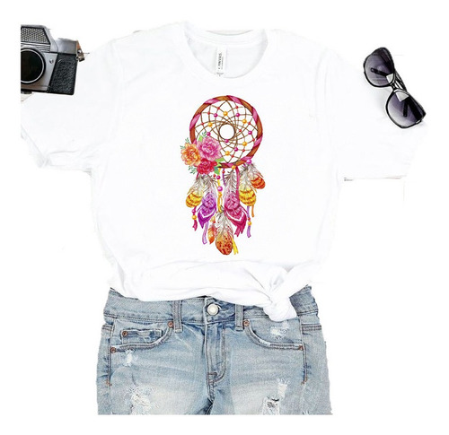 Remera Dama Mujer Hippie Chic Dreams Boho Atrapa Sueños #19