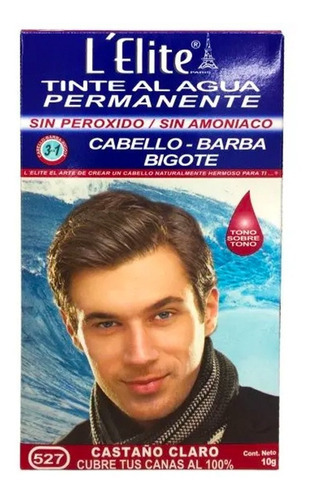  Tinte Al Agua Permanente L'elite Tono Castaño Claro - Men