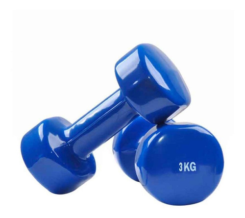 Pesa Mancuerna 3kg Forrada Pvc Deportes Gym Fitness Fisio