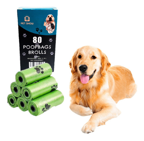 Bolsas Biodegradables Ecológicas Para Heces De Mascotas 80un