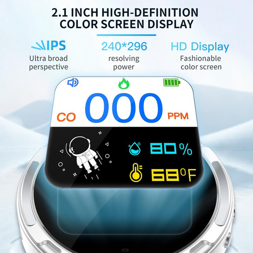 Detector De Alarma De Monóxido De Carbono Hd10 Portátil Domé