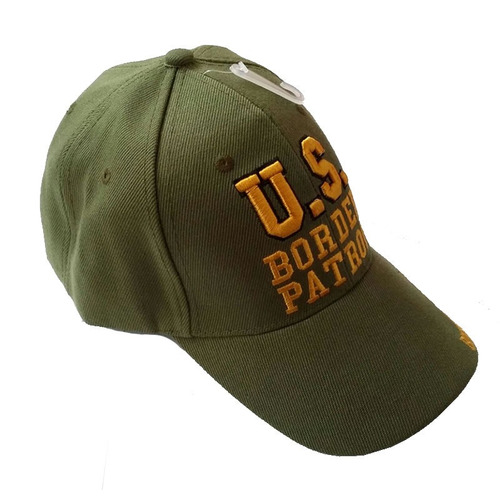 Cap U S Border Patrol Gorra Visera Verde Con Logo Bordado