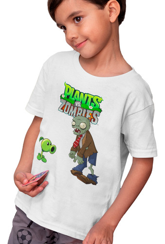 Playera Plantas Vs Zombies Para Niño O Niña