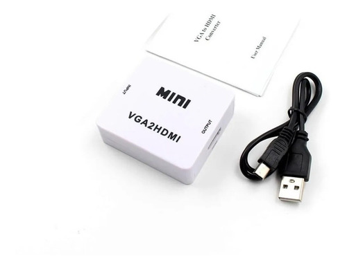 Conversor Vga A Hdmi Con Audio Video Full Hd