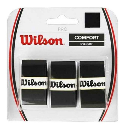 Overgrip Wilson Pro Comfort Pack C/3 Un. Preto- R. Federer