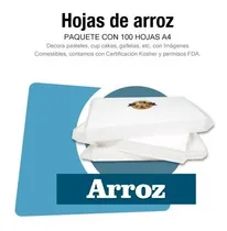 Comprar Paquete Con 100 Hojas De Arroz Imágenes Comestibles