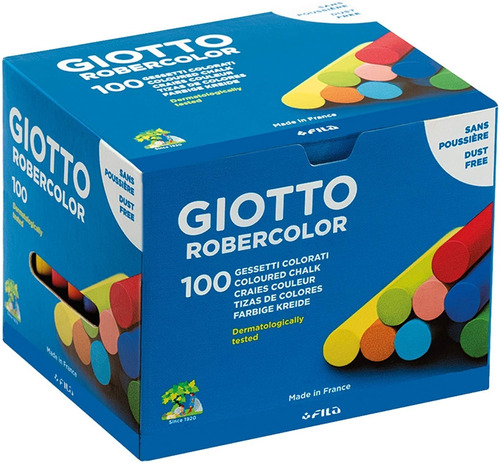Giz Colorido Escolar Giotto Robercolor Antialérgico - 100 Un