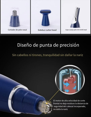 Rasuradora Barba Cortadora Vello Nariz Oreja Y Ceja Trimmer2