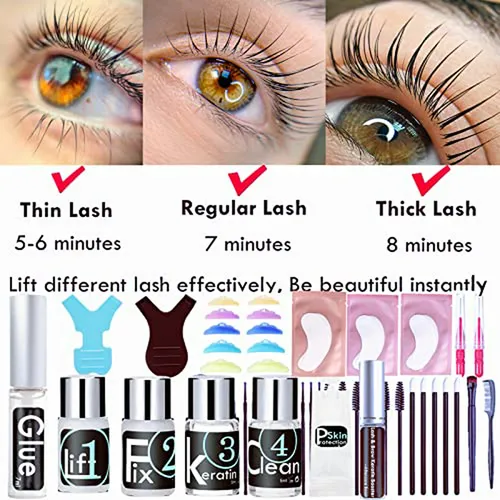 Kit De Elevación De Pestañas Y Cejas, Permanente En Casa O S