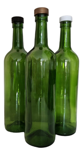 Caja 72 Botellas Vidrio Verde 750ml Con Taparosca