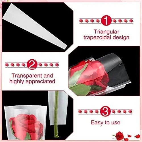 Bolsas De Ramo De Una Sola Rosa Para Flores Bolsa De Embalaj
