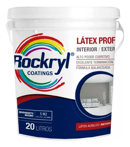 Pintura Exterior Latex Profesional 20 L Rockryl®