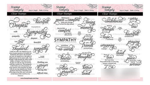 Stamp Simply Clear Stamps Sympathy Sentiments Trio Perdida 3