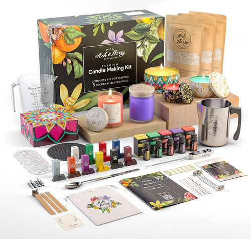 Kit De Hacer Velas De Soja Premium Ee. Uu.  Juego Compl...