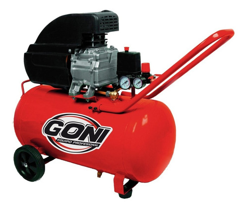 Compresor de aire eléctrico portátil Goni 977 bifásica 50L 3.5hp 120V 60Hz rojo