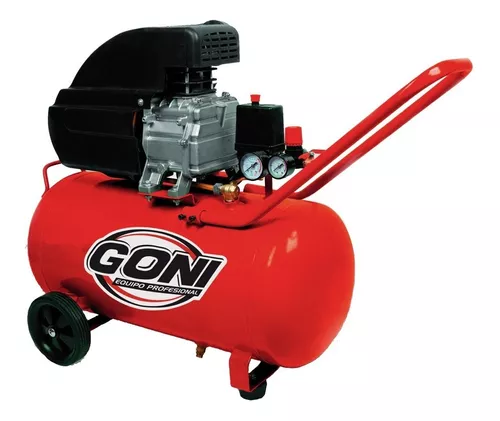 Compresor de aire eléctrico portátil Goni 977 bifásica 50L 3.5hp 120V 60Hz  rojo