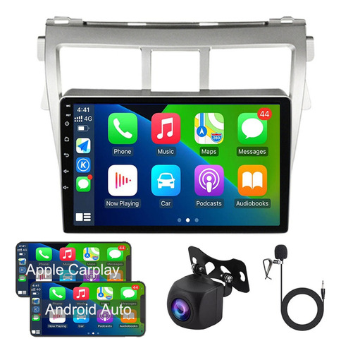 Estéreo P/ Toyota Yaris 2007-2012 Android Carplay Wifi 2+32g