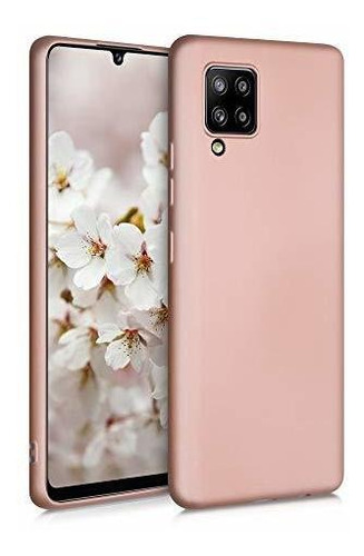 Funda Kwmobile Para Galaxy A42 5g Silicona Rose Gold