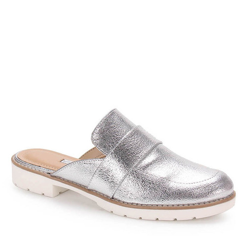 Sapato Mocassim Mule Feminino Via Marte - Prata