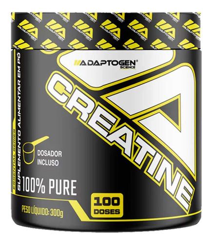 Combo 4x Creatina Monohidratada 100% Pura 300g Adaptogen