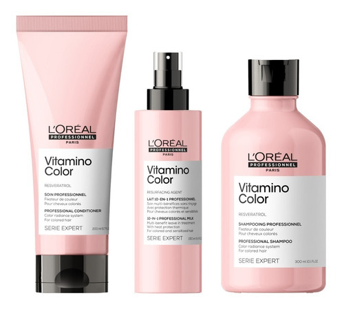 Kit Loreal Vitamino Color: Shampoo + Acond + Spray 