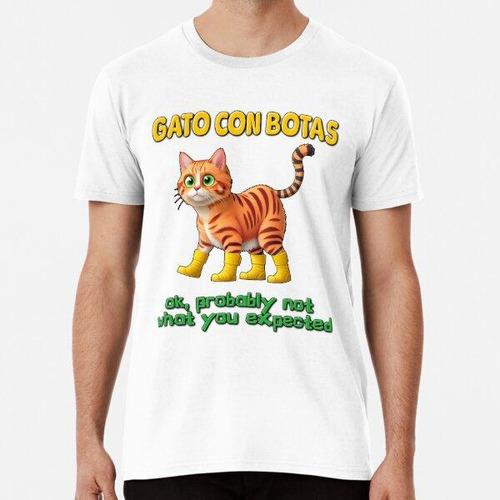 Remera Gato Con Botas, Diseño Divertido, Gato Con Botas Algo