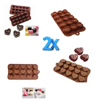 Comprar Molde De Silicón Corazón Bombones  Jabones Resina X 2 Unds