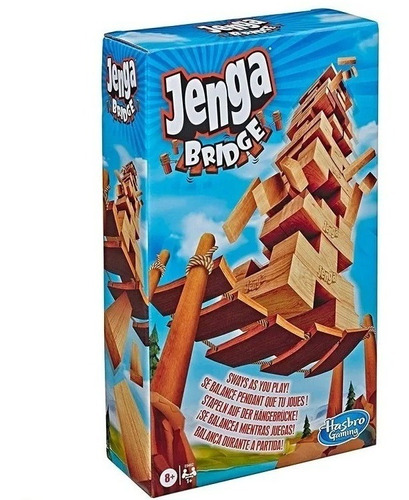 Juego De Mesa Jenga Bridge E9462 Hasbro Puente De Madera