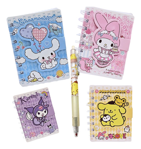 Libreta Con Lapicera Personajes Hermosas Cute Kuromi Melody