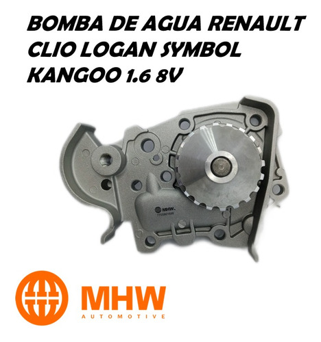 Bomba De Agua Renault Clio Logan Symbol Kangoo 1.6 8v