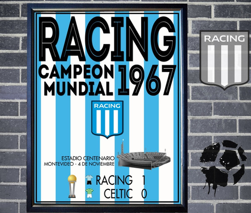 Cuadro Decorativo Racing Campeón Intercontinental 1967