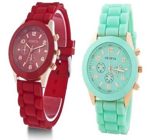 Reloj Geneva Dama Clasico Colores Variados! Nuevos!