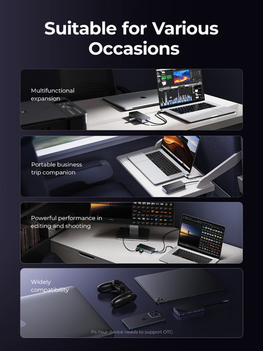 Orico 8 En 1 Tipo C Docking Station Con Carcasa M.2 Ssd