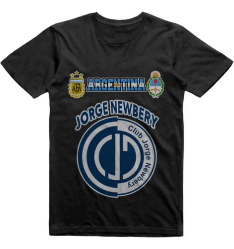 Remera Infantil Negra Jorge Newbery Buchardo Cordoba