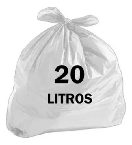 Saco Lixo Branco Reforçado 20 Litros - 100und