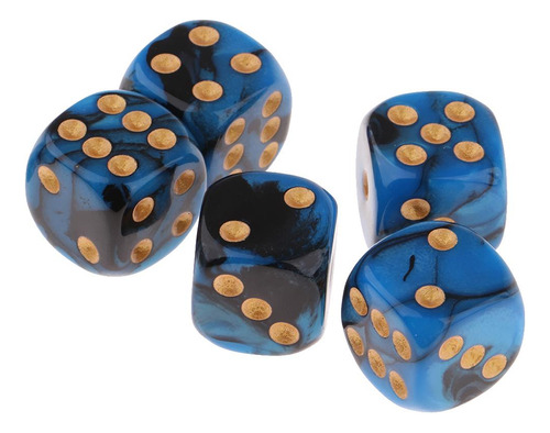 5 Dados De Juego De 5x5x6 Caras Dados De 16 Mm Para 5 Piezas