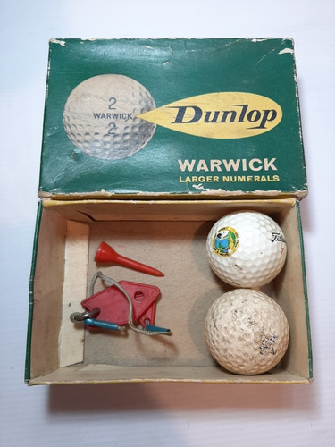Golf Pelotas Dunlop Antiguas Lote X 2 Con Caja Ro 1794