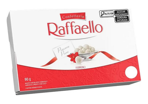 Caixa Bombom Raffaello 90g Ferrero