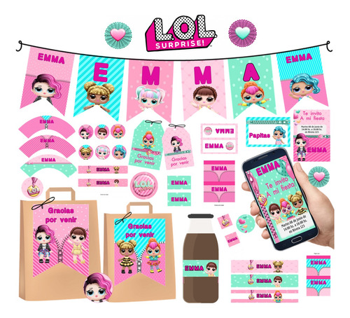 Kit Imprimible Candy Bar Lol 100% Editable