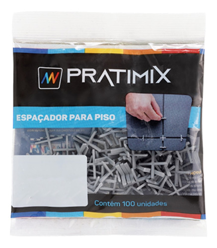 Kit C/100 Espaçador Cruzeta 1,0mm Para Piso Pratimix