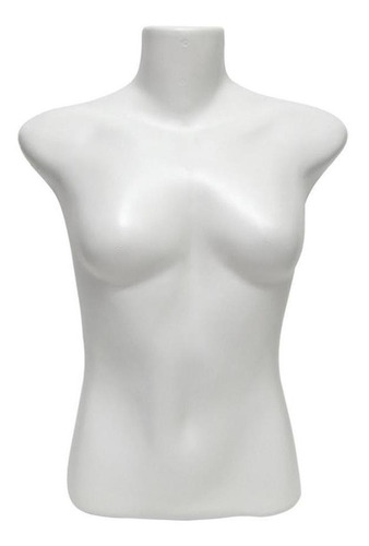 Busto Manequim Plástico Roupa Comercio Loja Branco