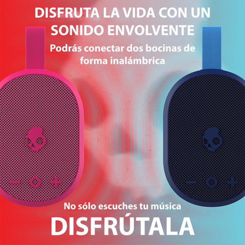 Skullcandy Bocina Bluetooth Portátil Resistente al Agua Ipx7 con Batería Color Azul oscuro