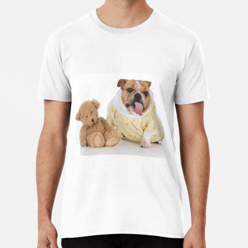 Remera Perro Con Su Osito De Peluche Algodon Premium