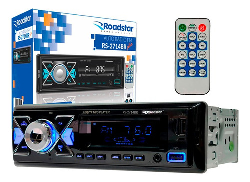 Rádio Mp3 Som Automotivo Bluetooth Usb Rs2714br Roadstar