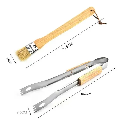 Set Parrillero 10 Herramientas Con Bolso Para Asados
