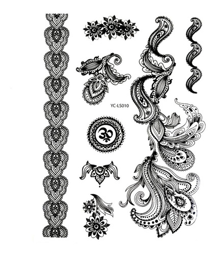 Tatuajes Temporales Chic - 1u - 15,5 X 21 Cm