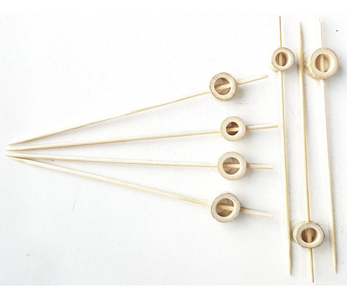 150 Espeto Enfeite Bambu Aze 12 Cm Lanches Evento Coquetel