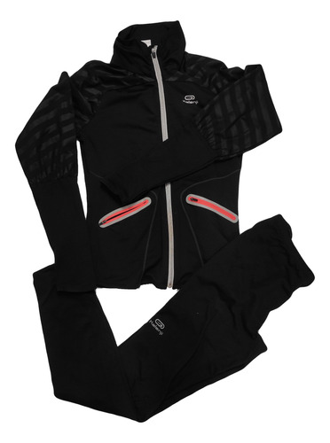 Conjunto Deportivo Kalenji Mujer Negro T S Impecable 