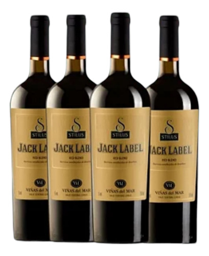 Vinho Chileno Jack Label Red Blend Bourbon Aged/ Cx 6 Un.